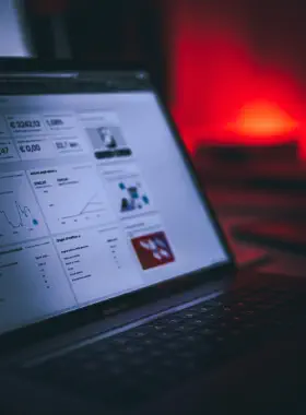 Analytics dashboard for search visibility and growth services