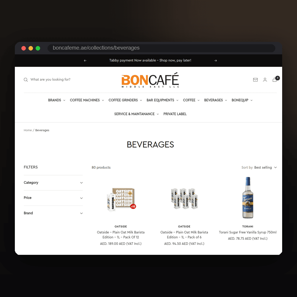 Boncafé beverages collection