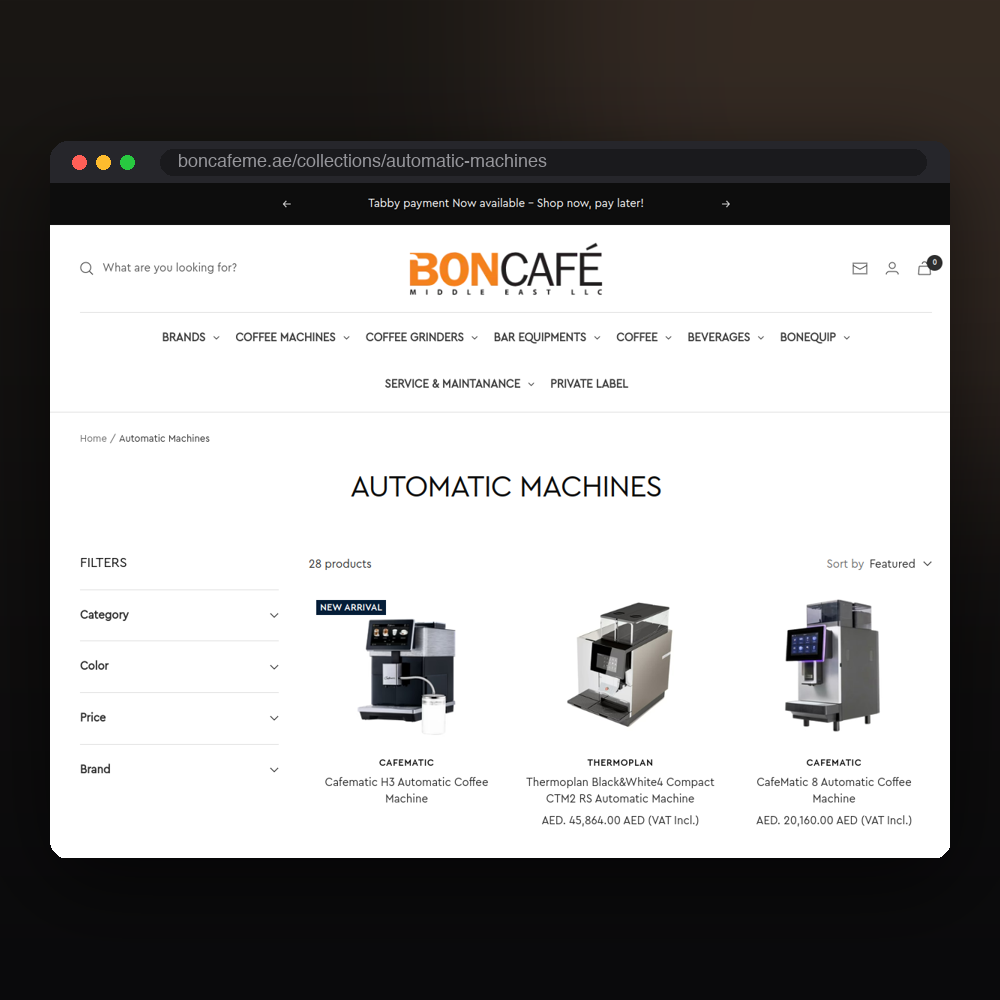 Boncafé — Online Store